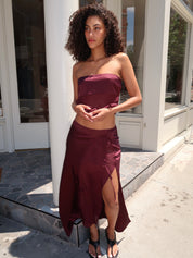 Ricky Midi Skirt in Plum