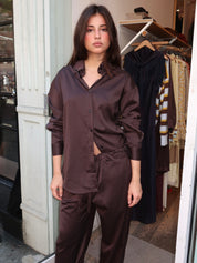 Napier Shirt in Satin Stripe