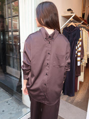 Napier Shirt in Satin Stripe
