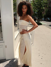 Ricky Midi Skirt in Buttercream