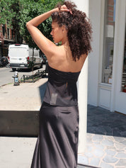 Patrice Strapless Top in Black