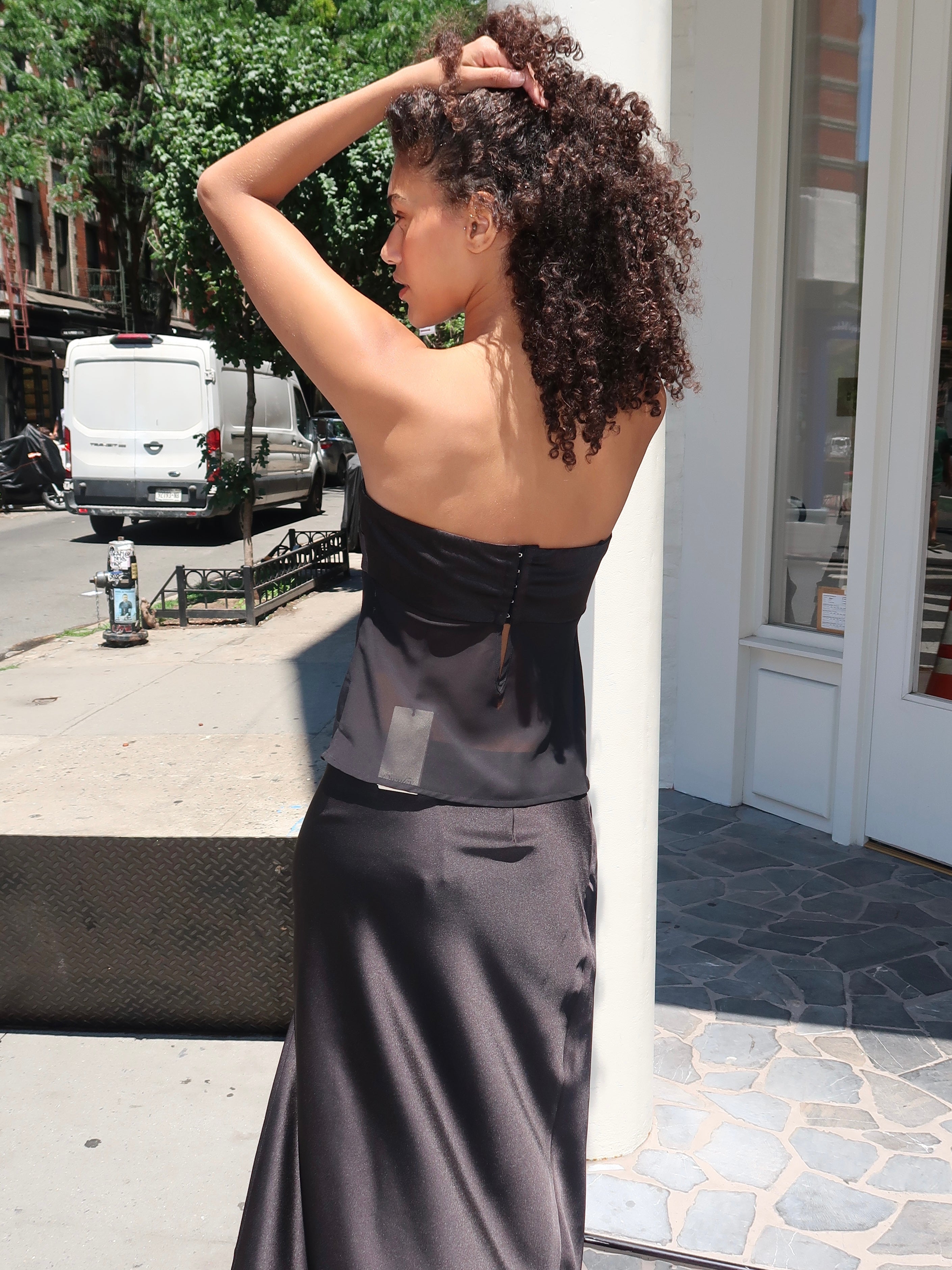 Patrice Strapless Top in Black