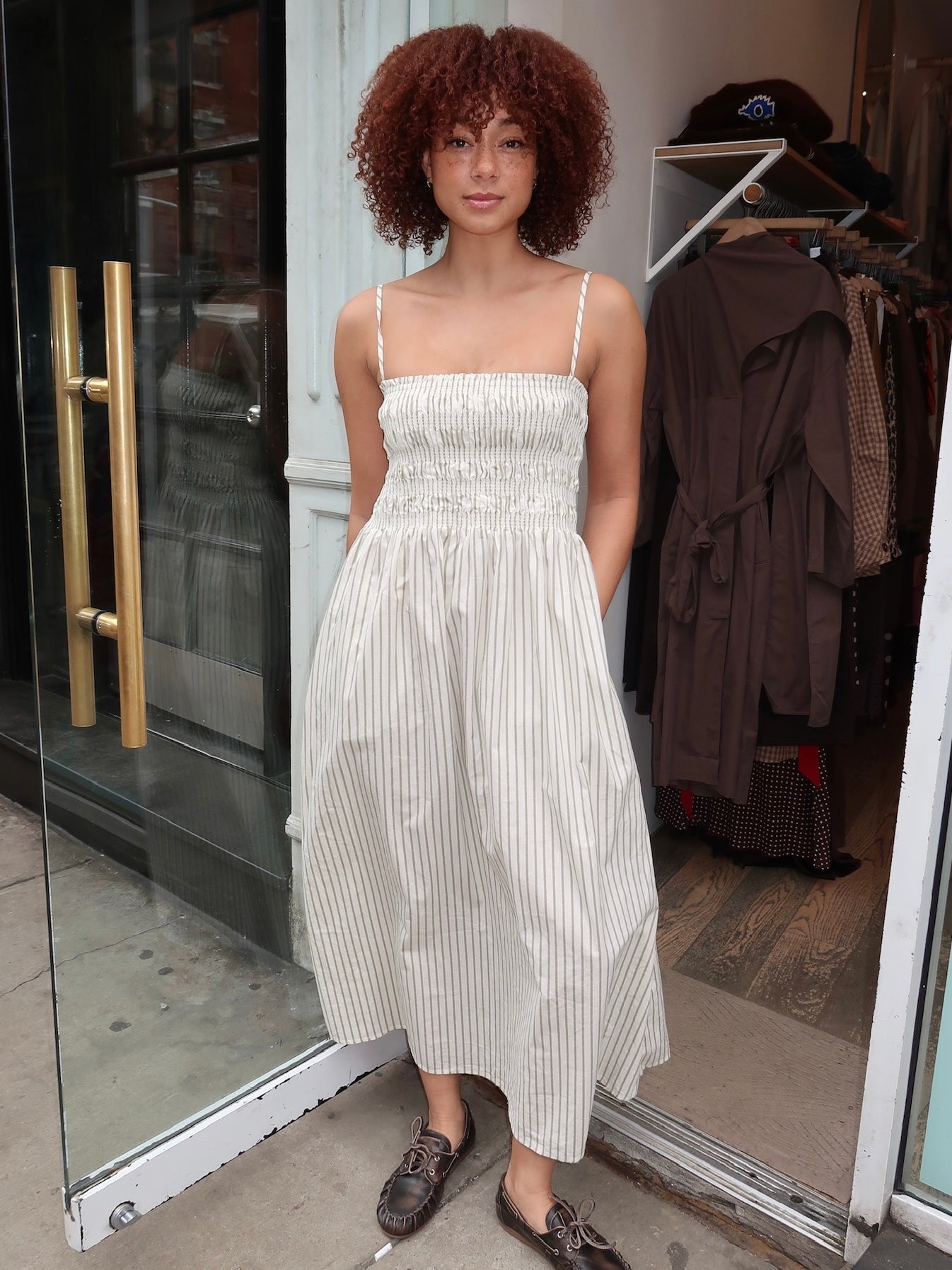 Bianca Dress in Sage Egret