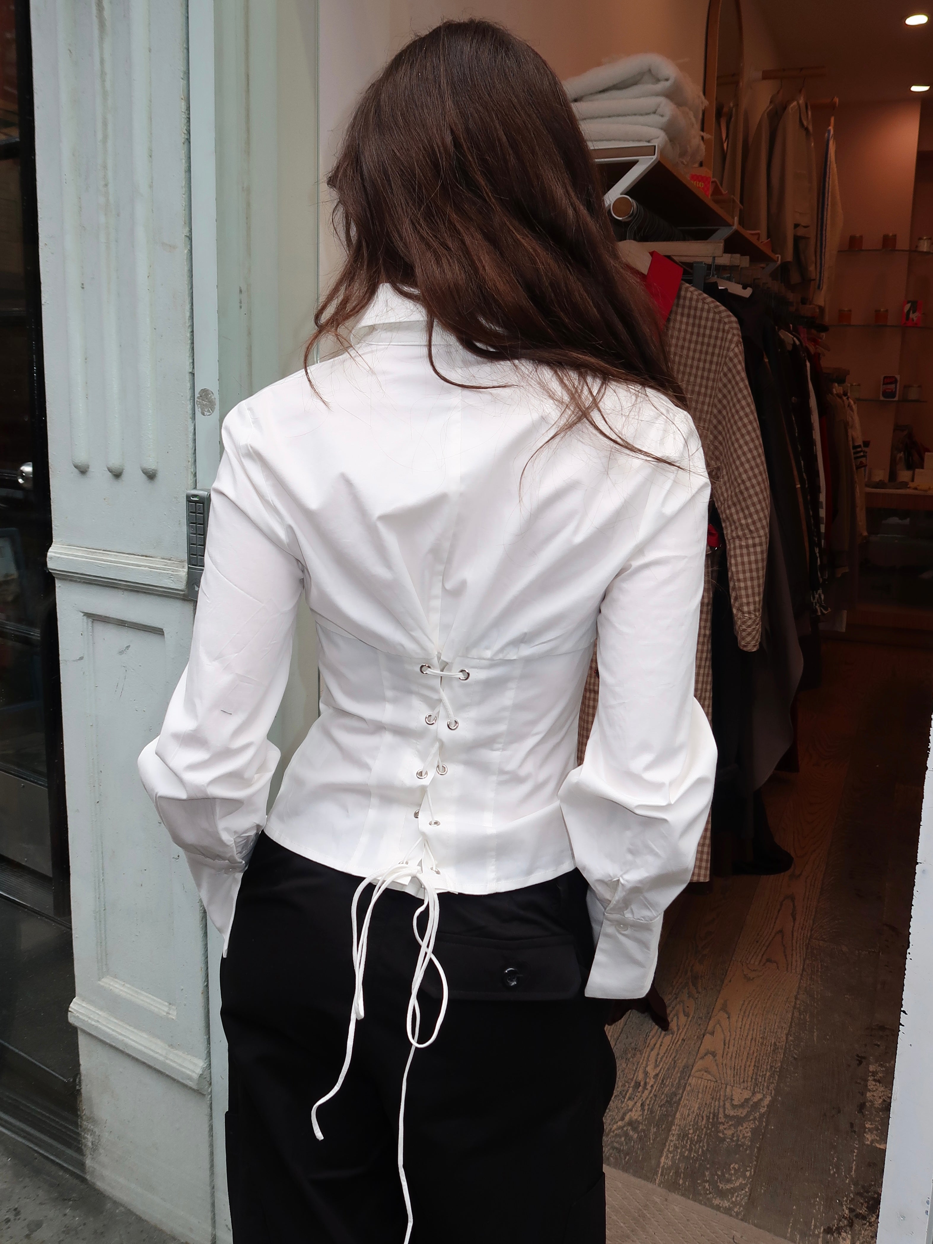Scorpio Corset Long Sleeve in White