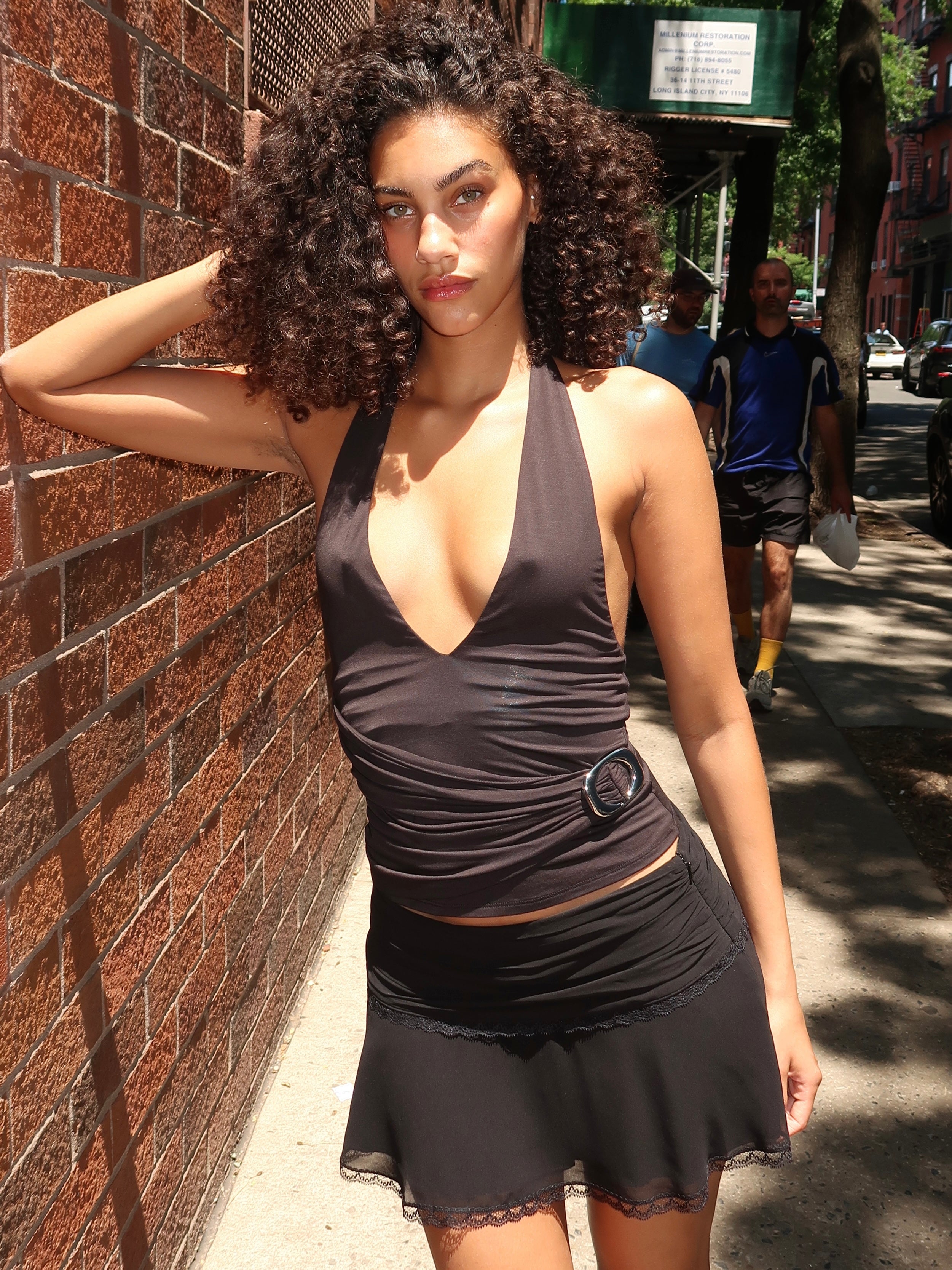 Faye Halter Top in Black