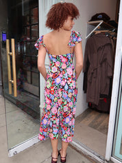 Adele Dress Ikat Bloom