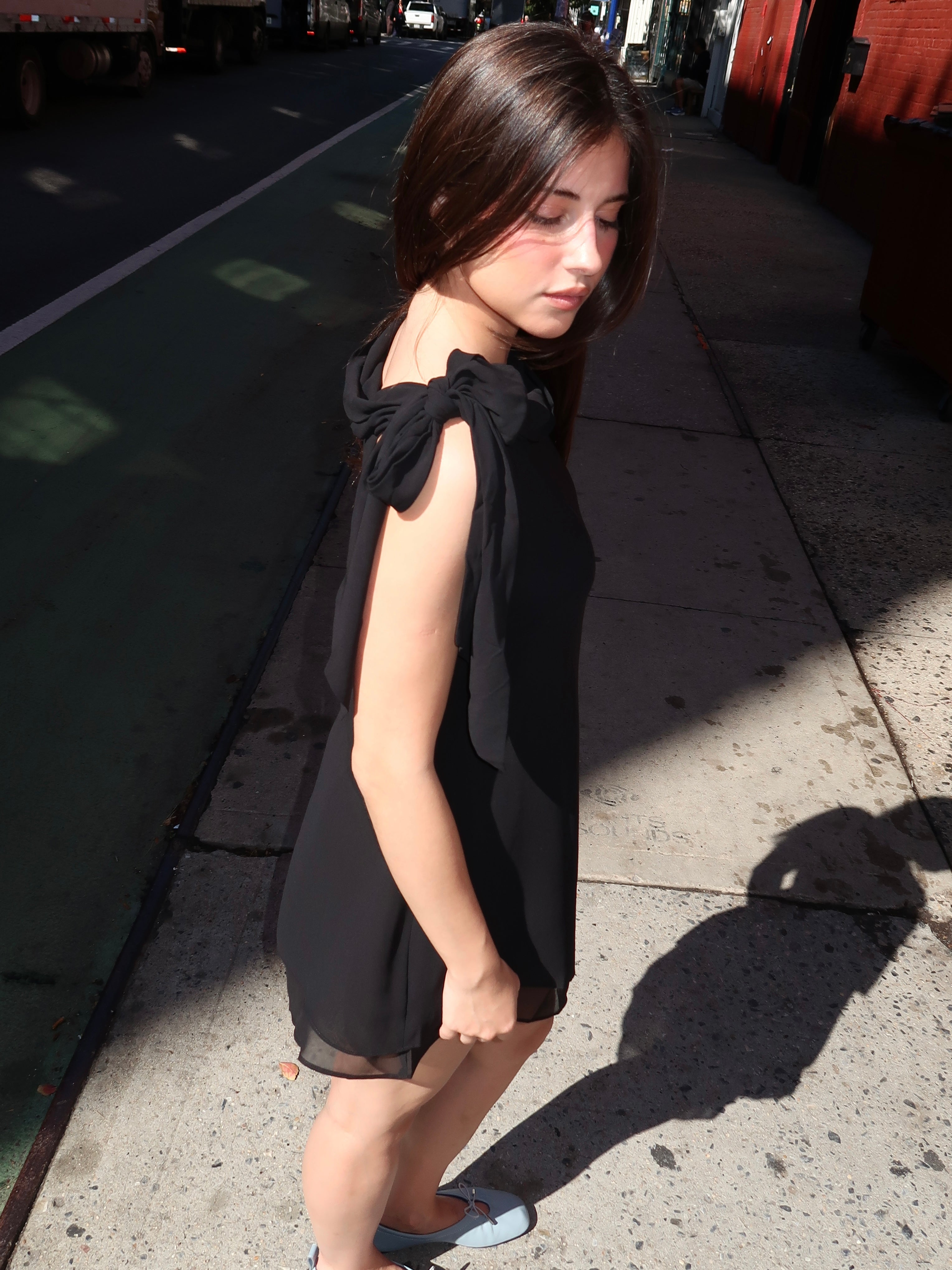 Sydney Scarf Dress in Black