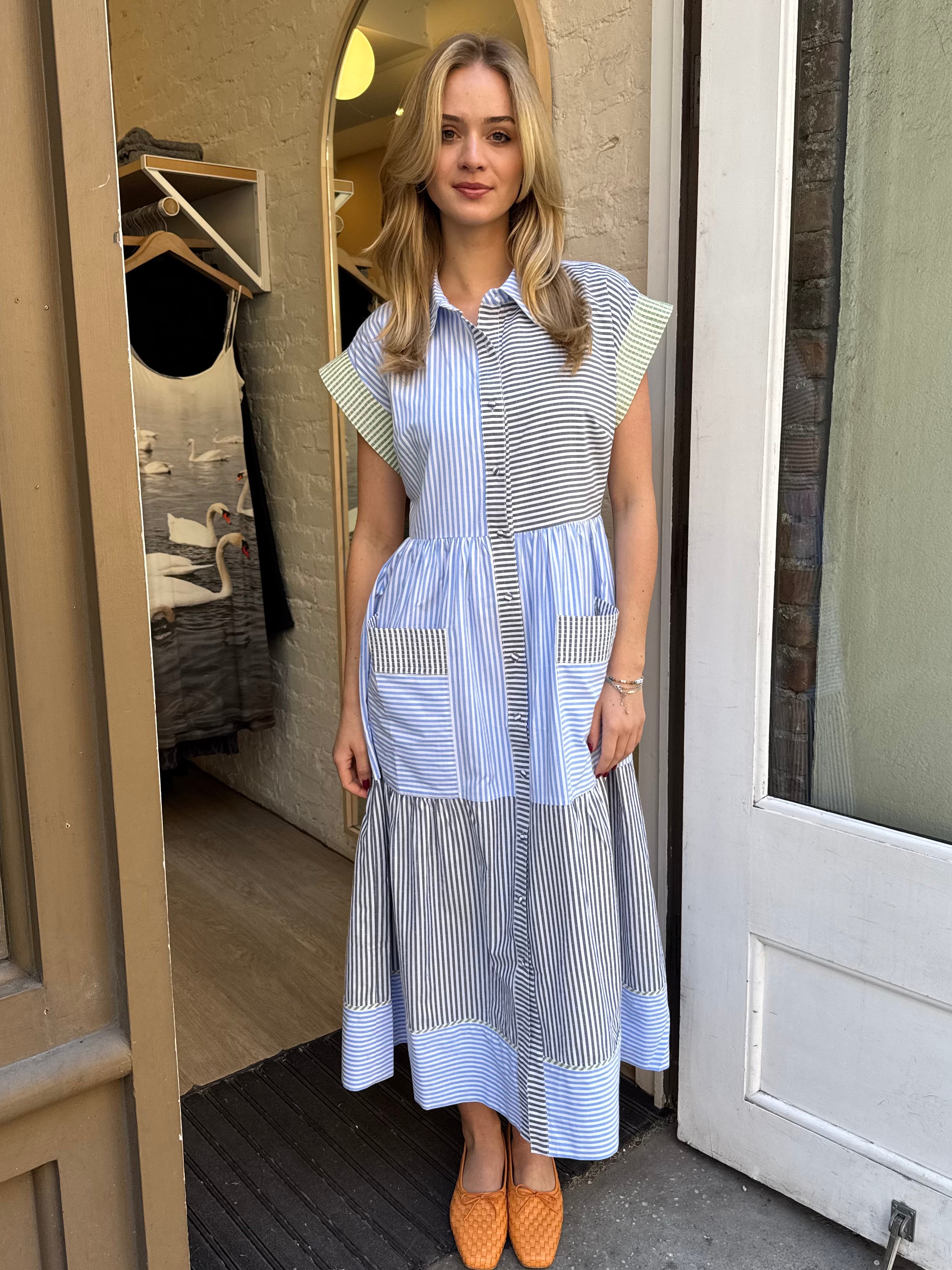 Sarah Dress in Croquet Stripe