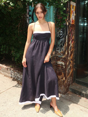 Elyce Maxi Dress in Ink/White