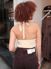 Declan Halter Top in Butter Dot Multi