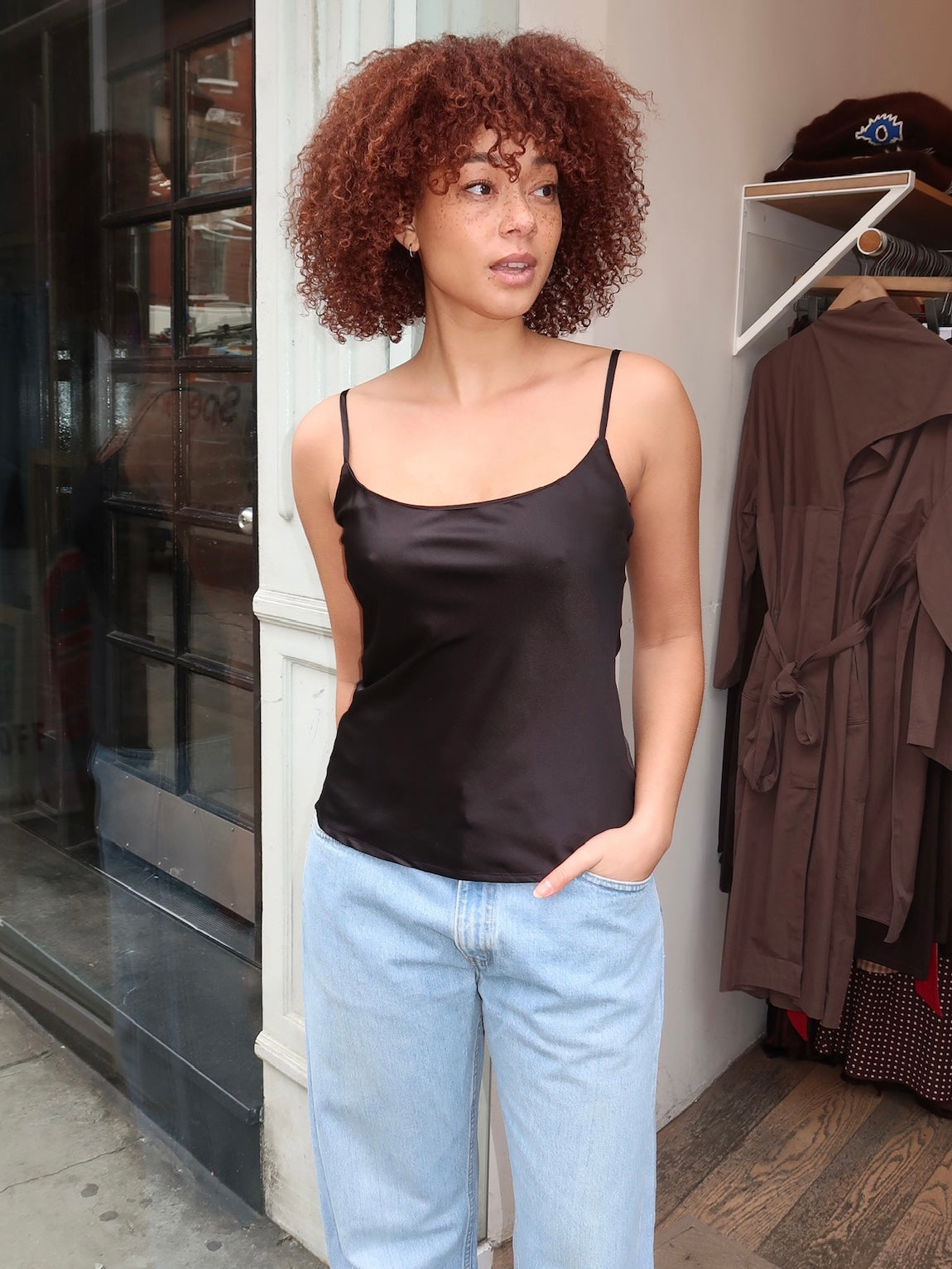 Jazzy Silky Top in Black