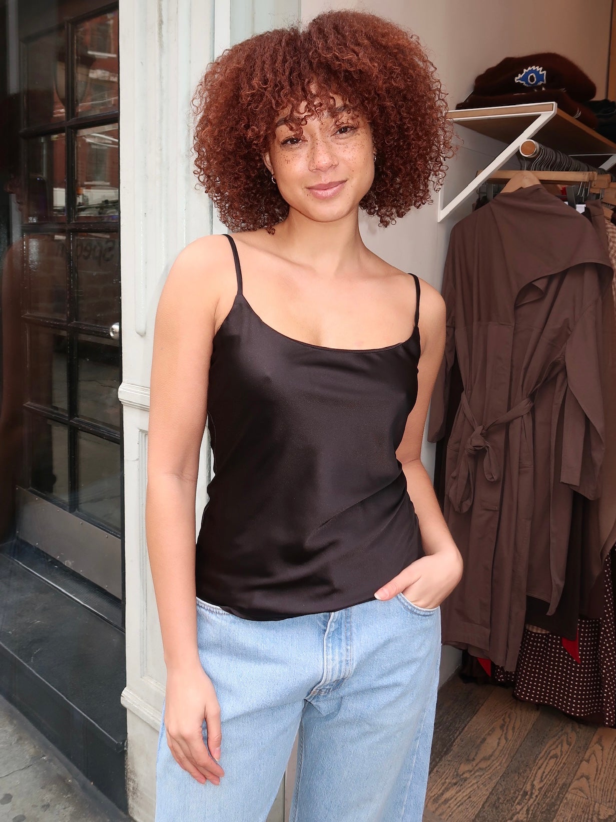Jazzy Silky Top in Black
