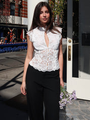 Ara Lace Top in Ivory