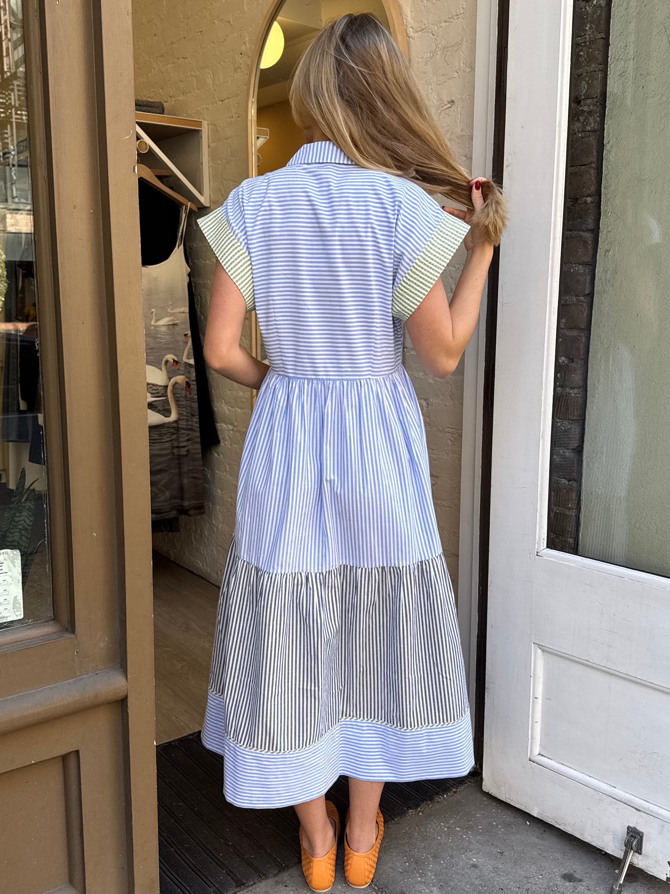 Sarah Dress in Croquet Stripe