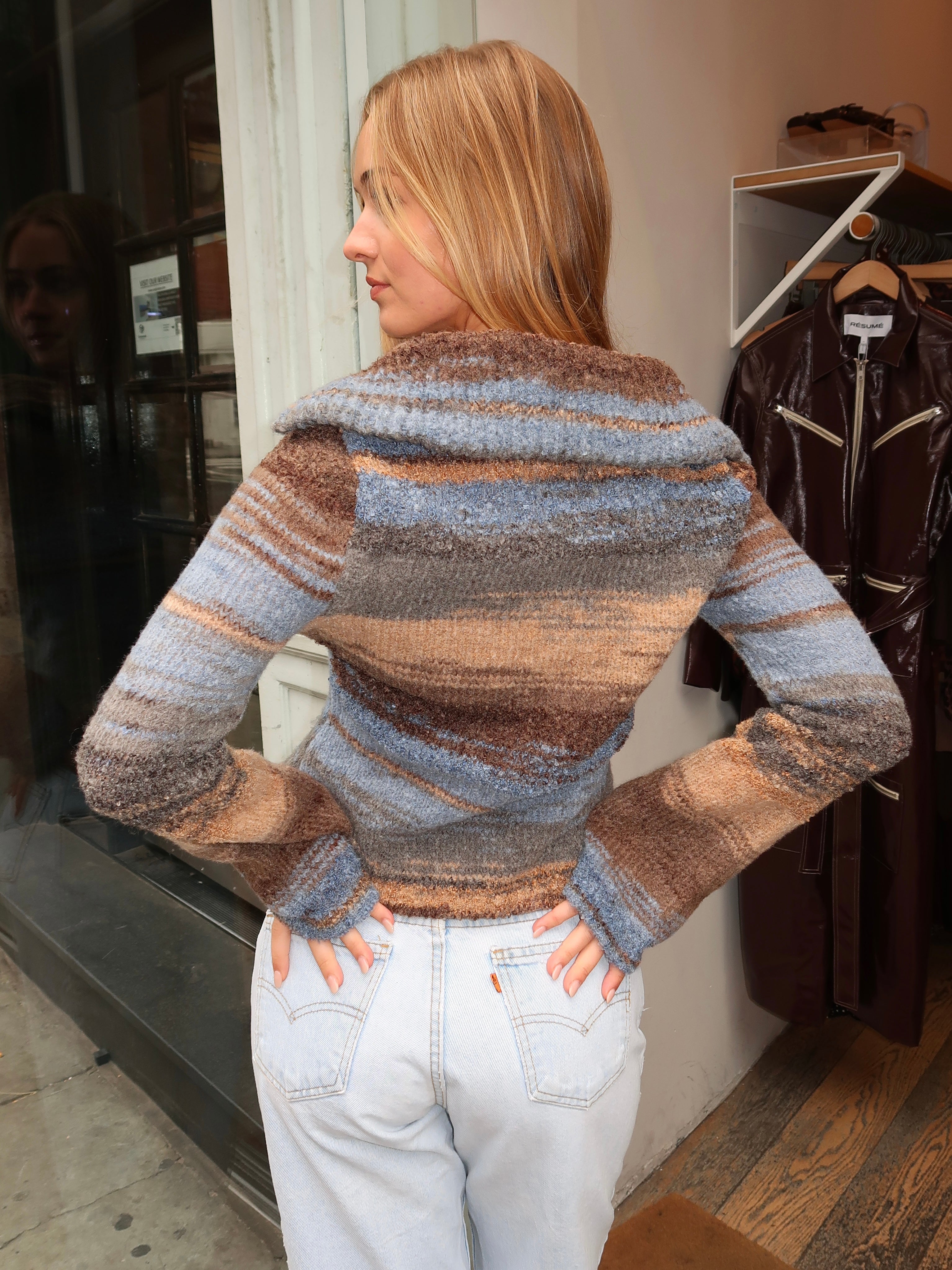 Danielle Knit Zip Up in Multi