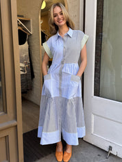 Sarah Dress in Croquet Stripe