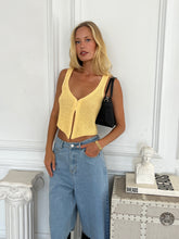 Load image into Gallery viewer, Knit Crop Vest in Yellow
