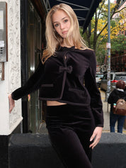 Quincy Cropped Jacket in Black