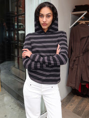 Nellie Shirt in Black Stripe