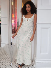 Jaylin Maxi Dress in Cream Green Floral