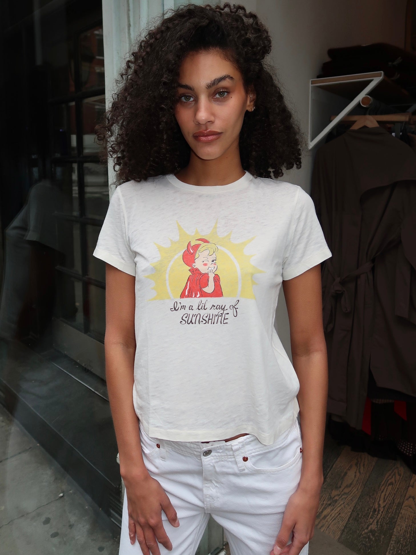 Classic Tee Ray of Sunshine in Vintage White