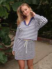 Haisley Jumper in Navy Stripe