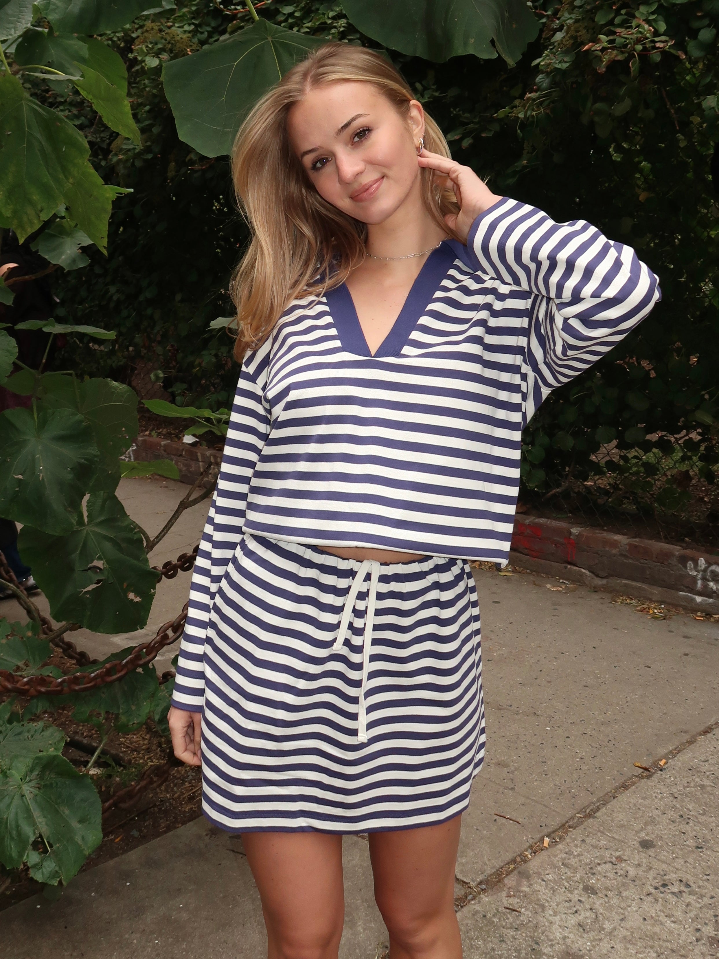 Haisley Jumper in Navy Stripe