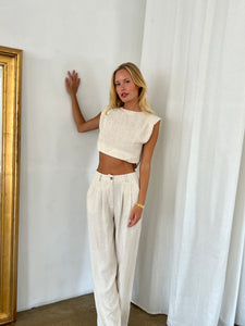 Morgan Linen Trousers in Natural