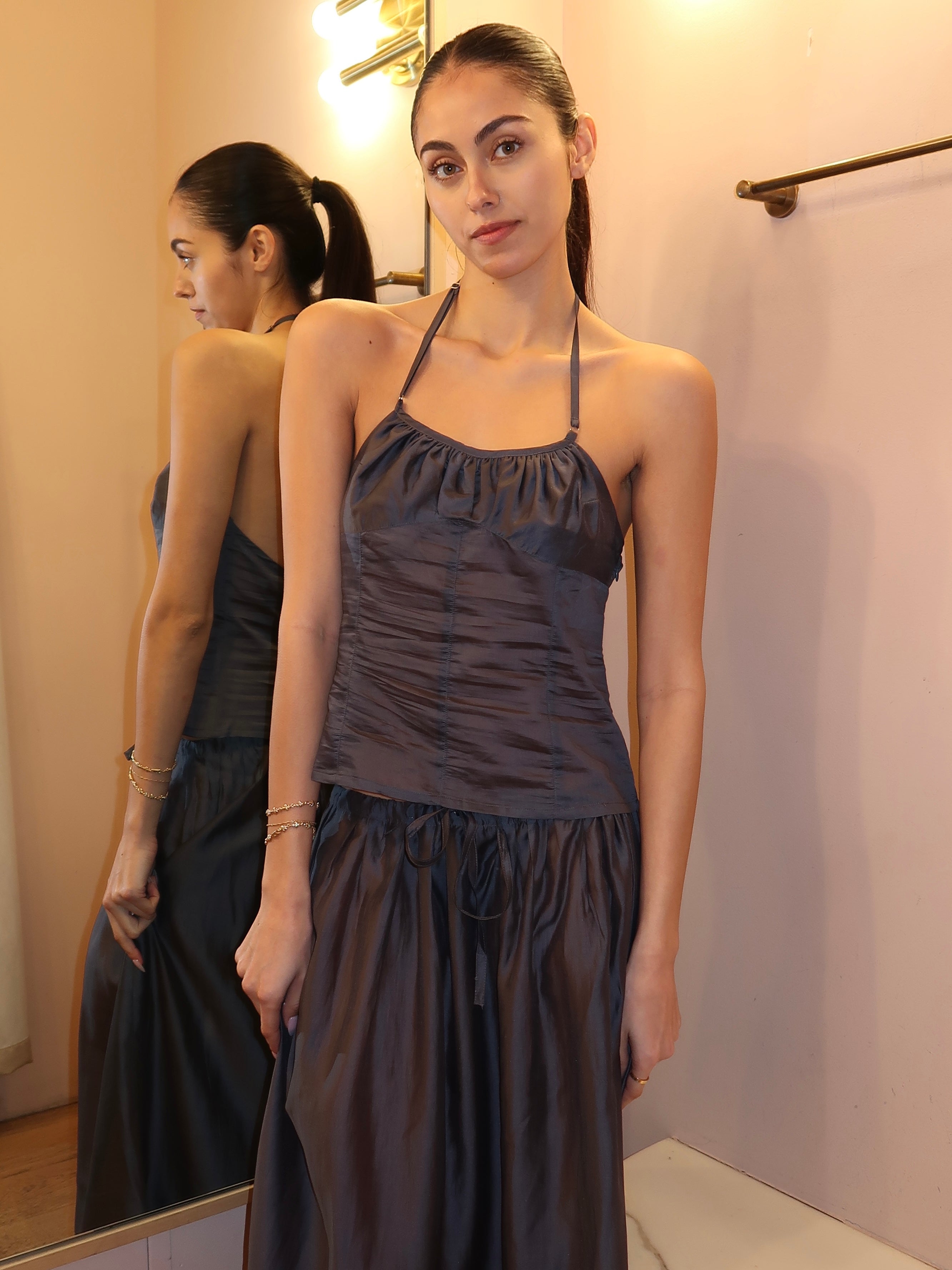 Flore Top in Navy