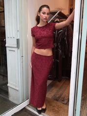 Tove Skirt in Burgundy