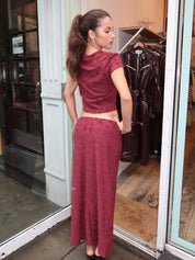Tove Skirt in Burgundy