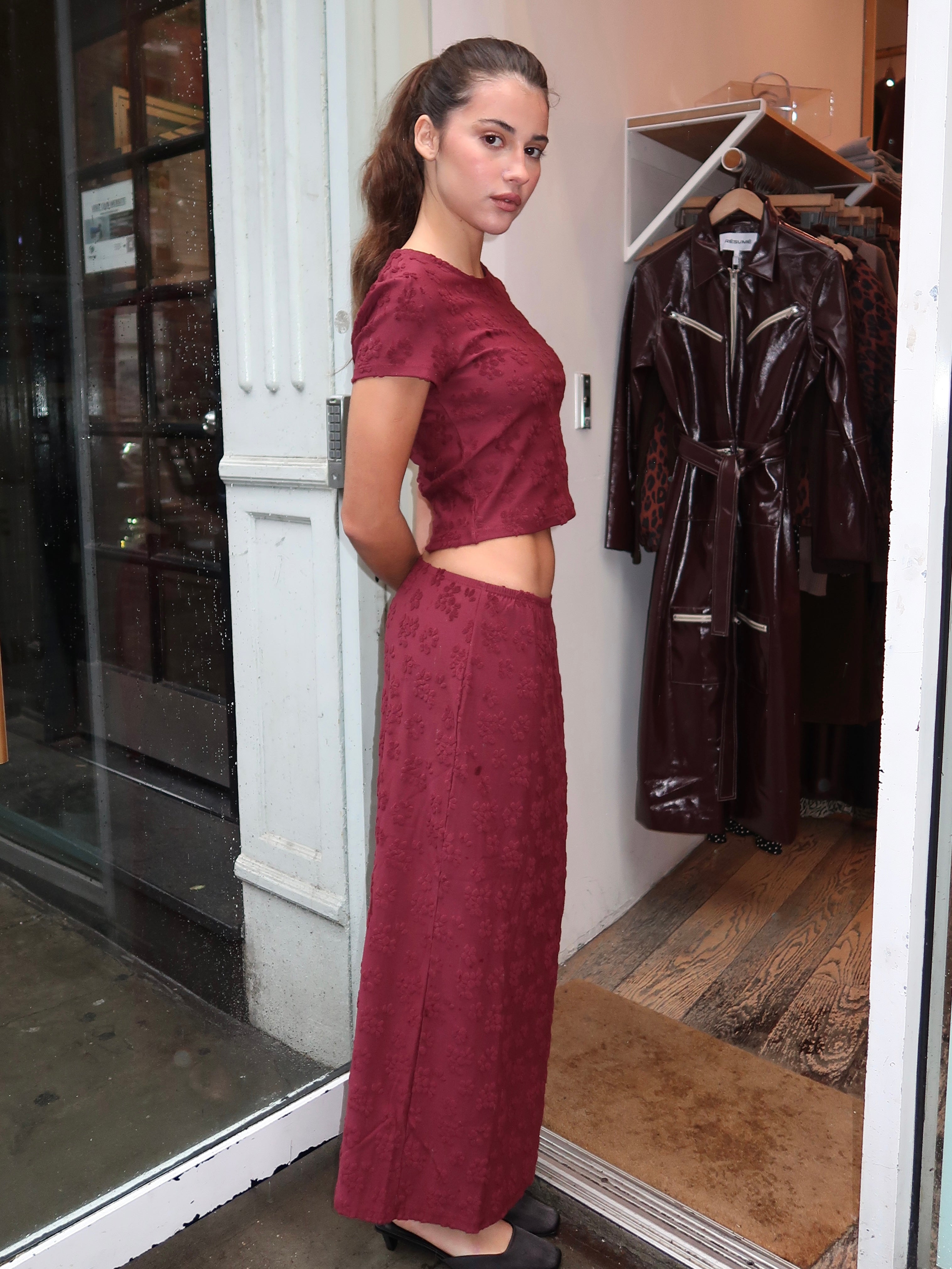 Tove Skirt in Burgundy