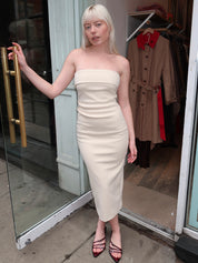 Beth Anne Strapless Maxi Dress in Ivory