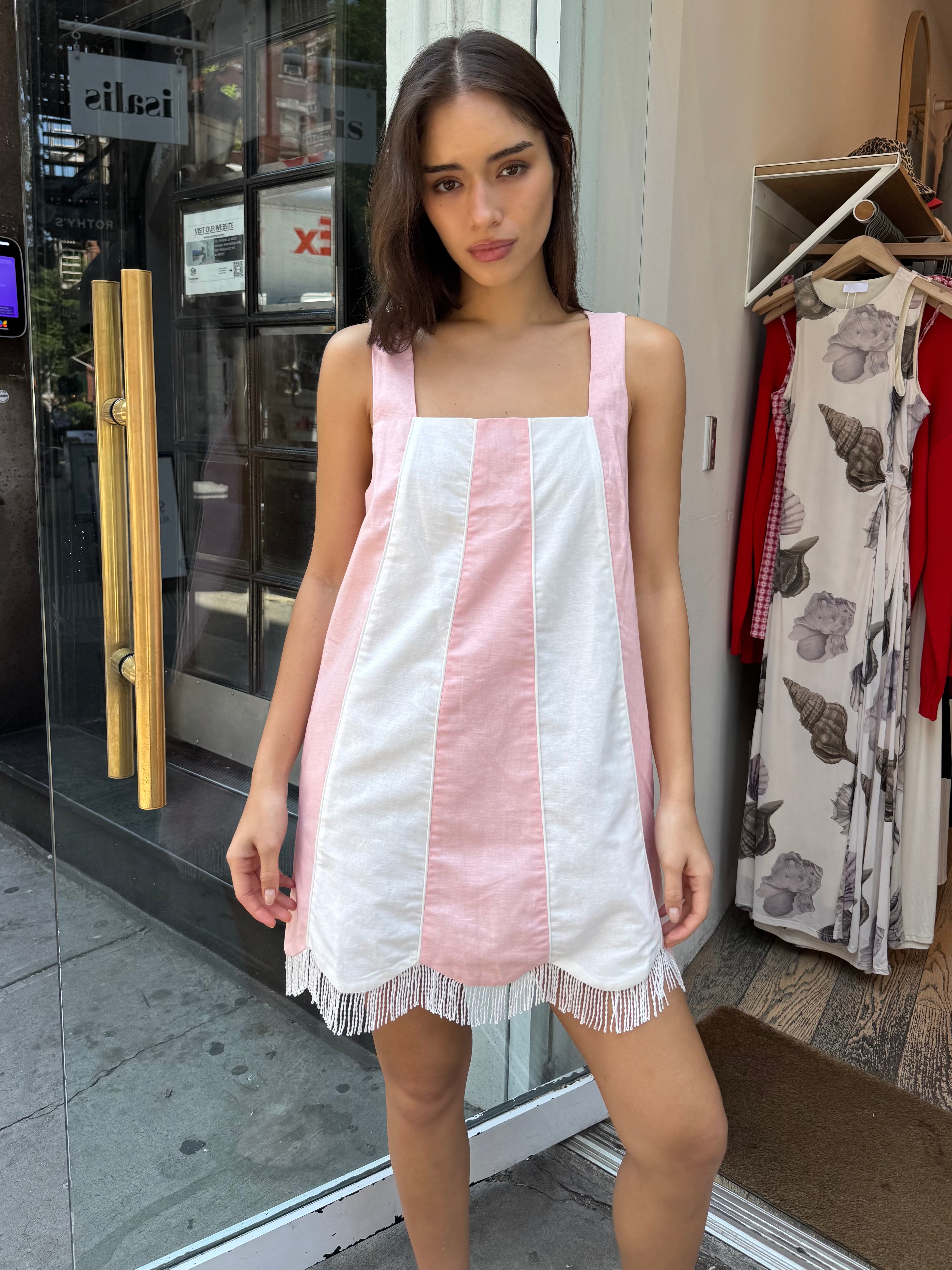 Nancy Dress in Striped Umbrella