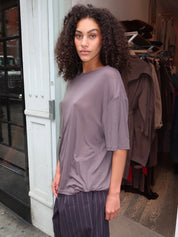 Fine Jersey Relaxed Tee in Soot