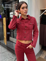 Contoured Jacket in Brick