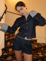 Mex Fitted Denim Jacket in Indigo