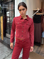 Contoured Jacket in Brick