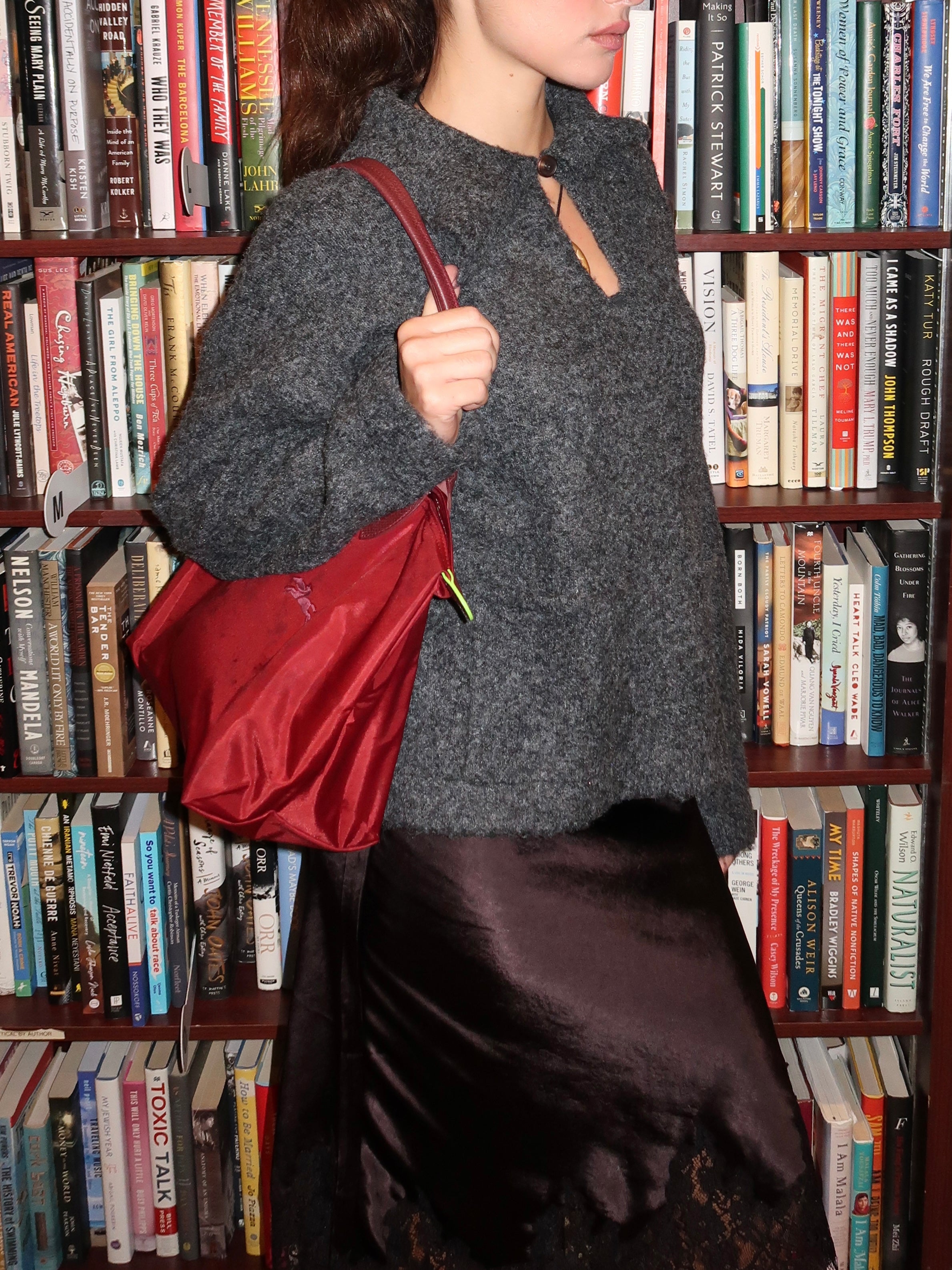 Leigh Keyhole Sweater in Charcoal