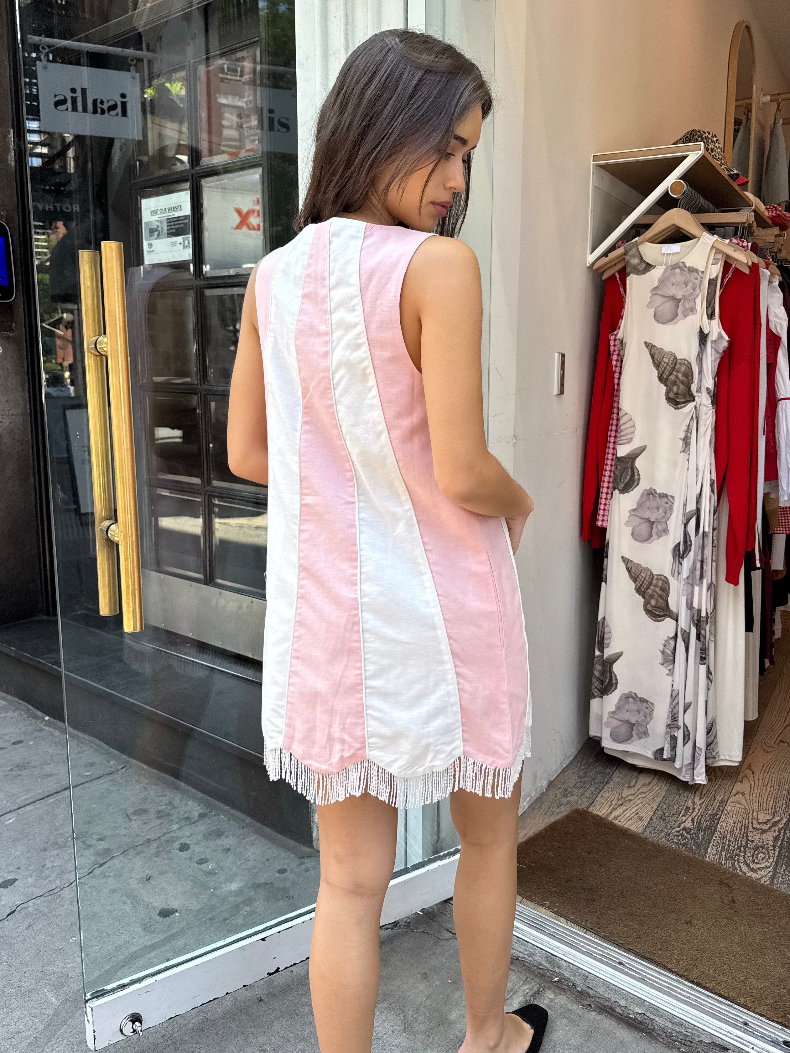 Nancy Dress in Striped Umbrella – Isalis Nancy Dress in Striped Umbrella – Isalis