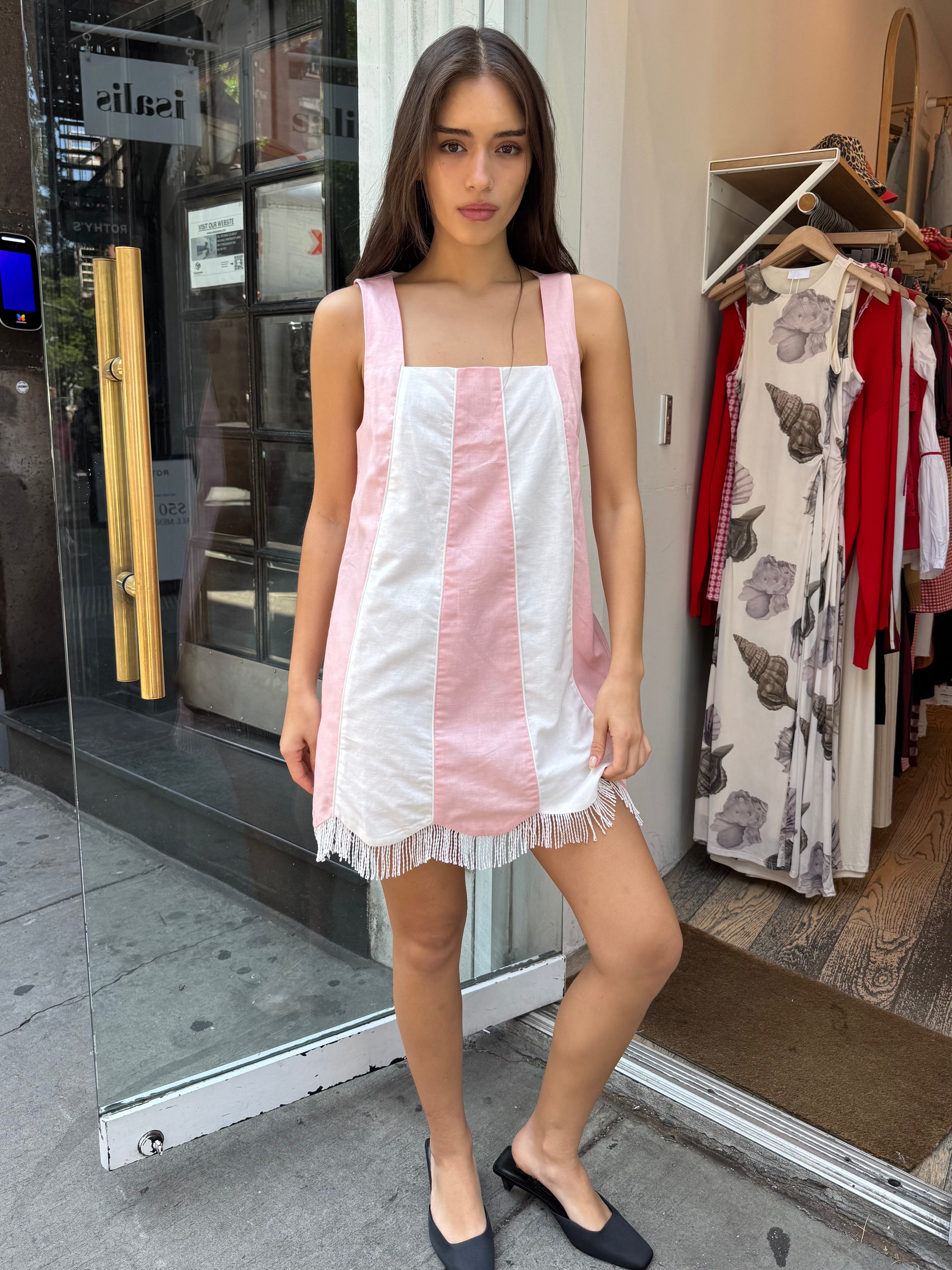 Nancy Dress in Striped Umbrella