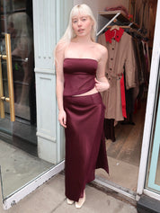 Ricky Midi Skirt in Plum