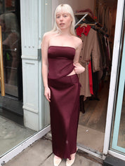 Ricky Midi Skirt in Plum
