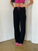 Load image into Gallery viewer, Morgan Linen Trousers in Black
