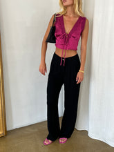 Load image into Gallery viewer, Morgan Linen Trousers in Black
