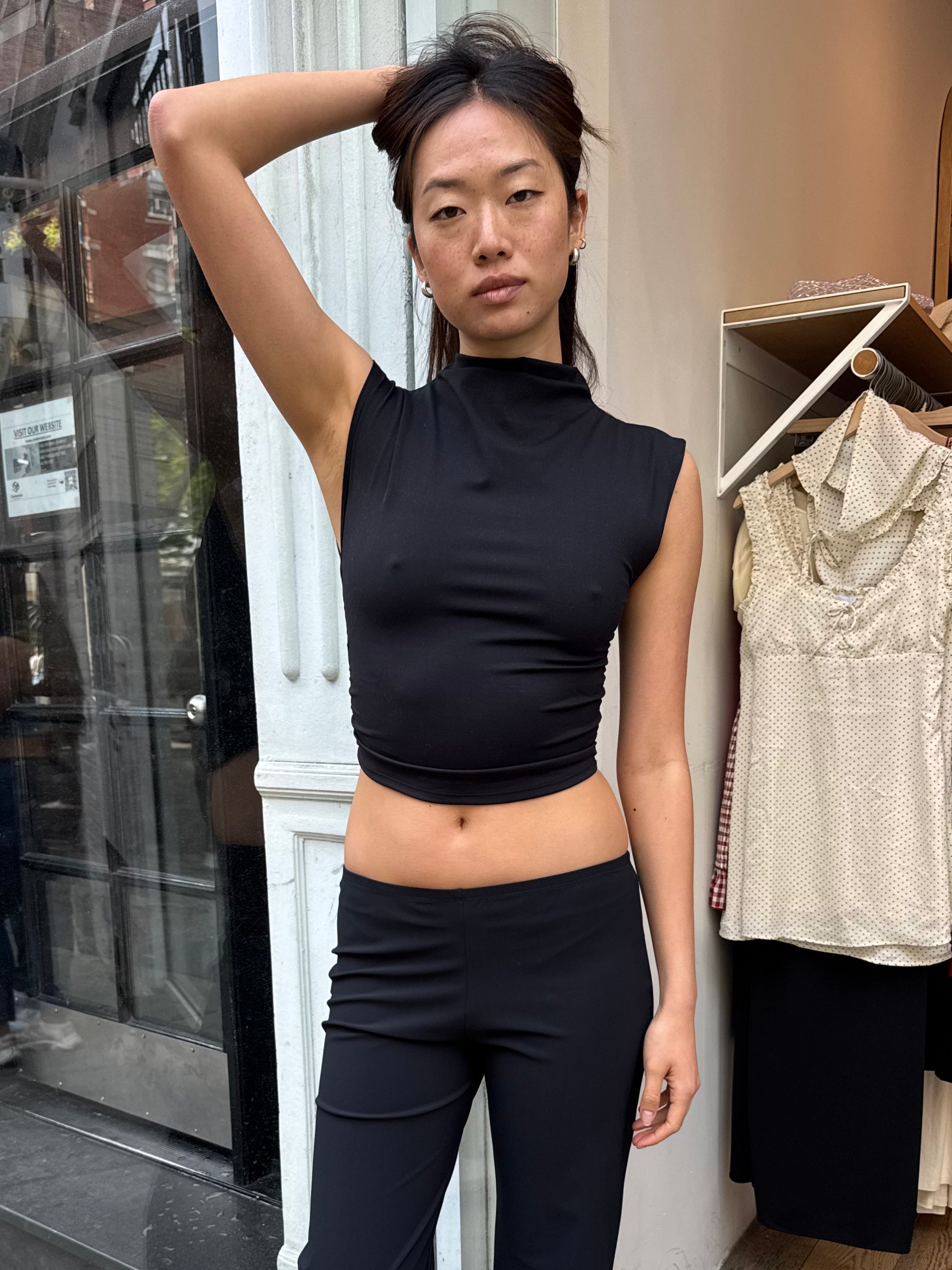 Mason Mockneck Top in Black