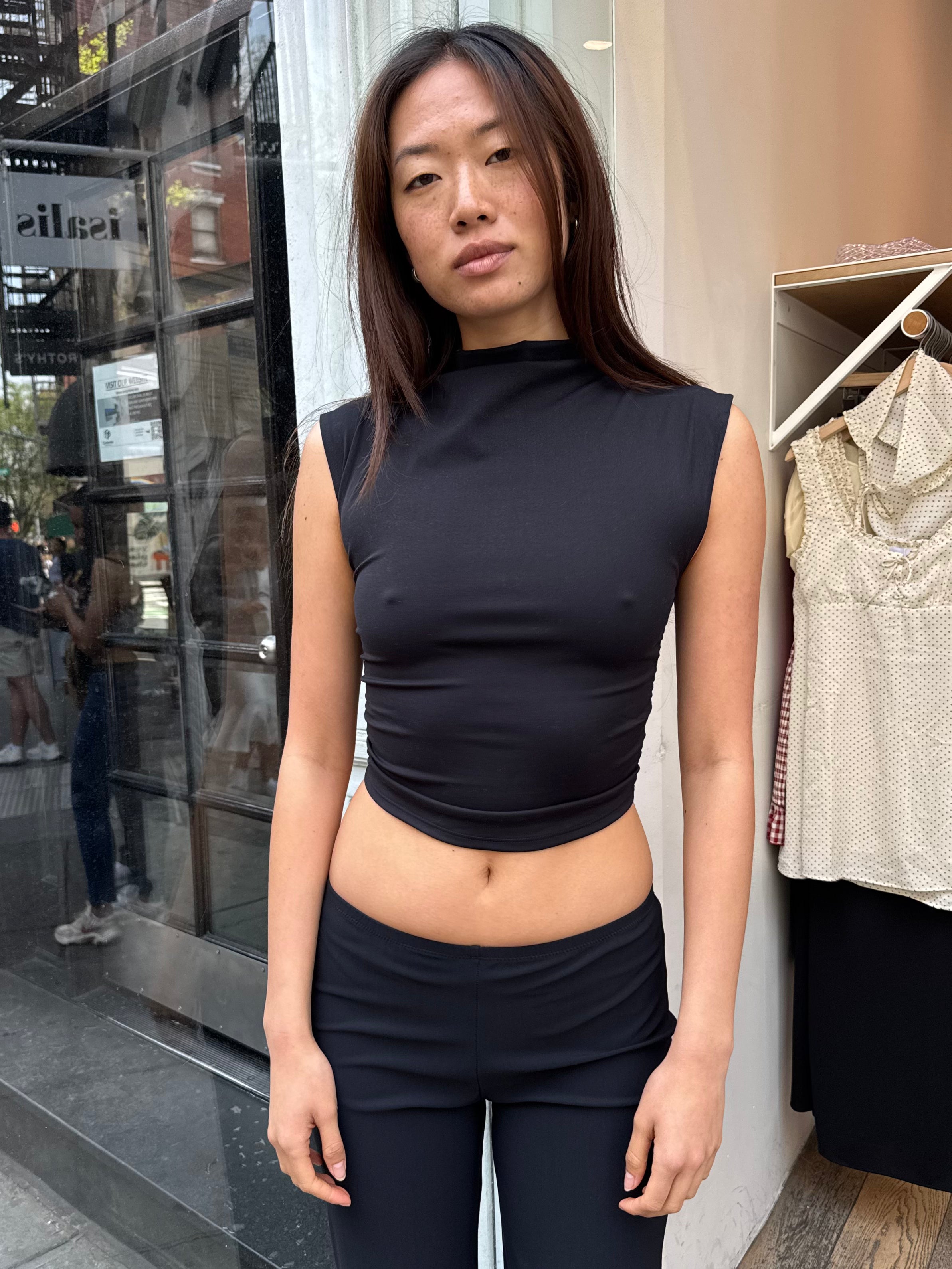 Mason Mockneck Top in Black