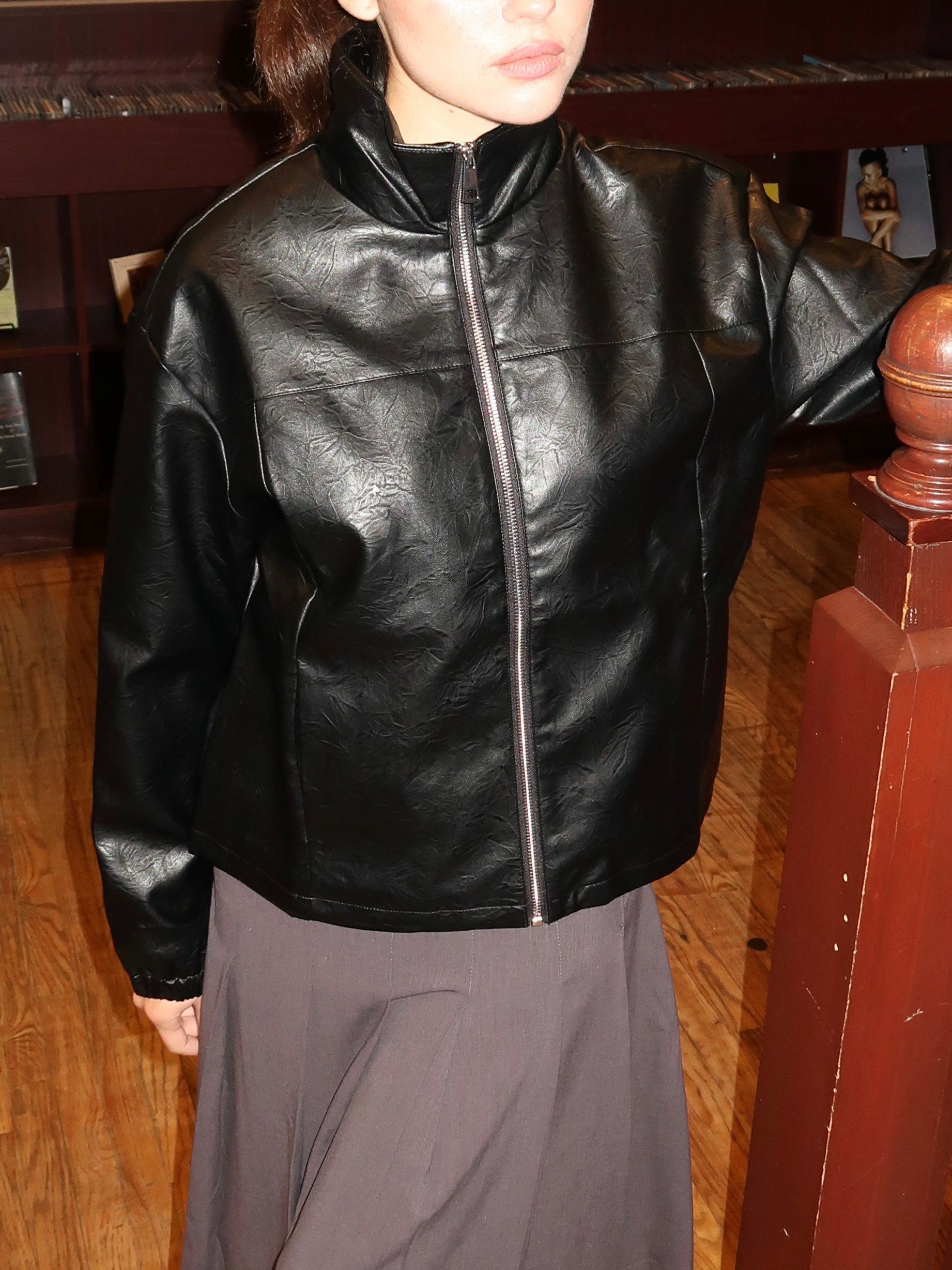 Nattie Bomber Jacket in Black