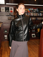 Nattie Bomber Jacket in Black