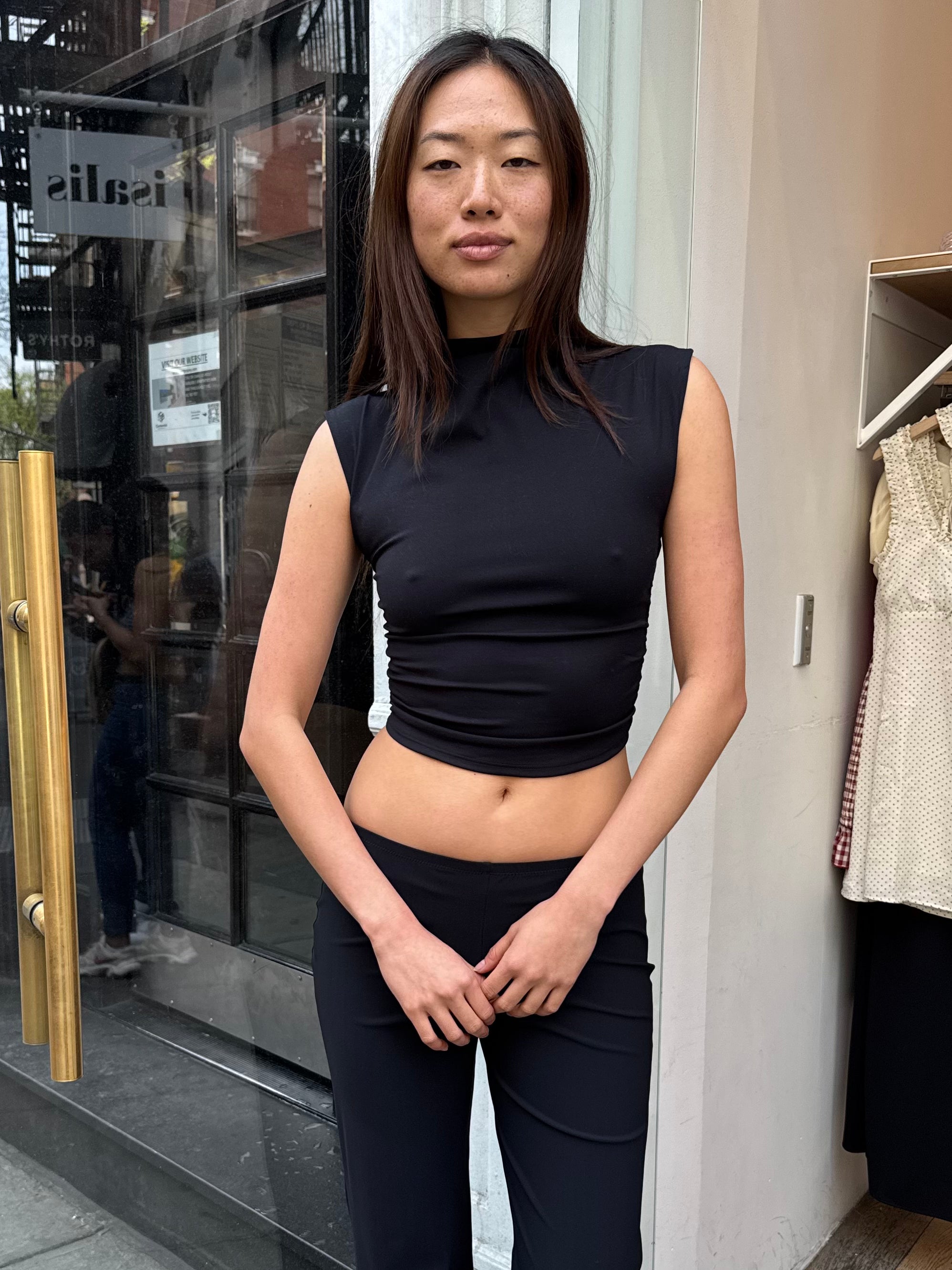 Mason Mockneck Top in Black